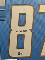 Framed Detroit Lions Sam Laporta Autographed Signed Jersey Beckett Hologram