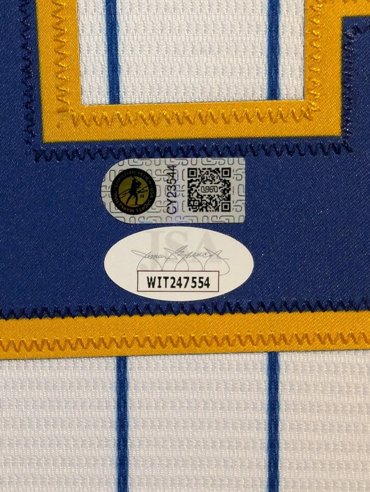 Custom Framed Milwaukee Brewers Christian Yelich Autographed Jersey Jsa Coa