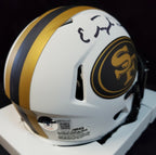 S.F. 49Ers Elijah Mitchell Autographed Signed Lunar Mini Helmet Beckett Holo