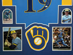 Custom Framed Milwaukee Brewers Robin Yount Autographed Signed Jersey Jsa Coa