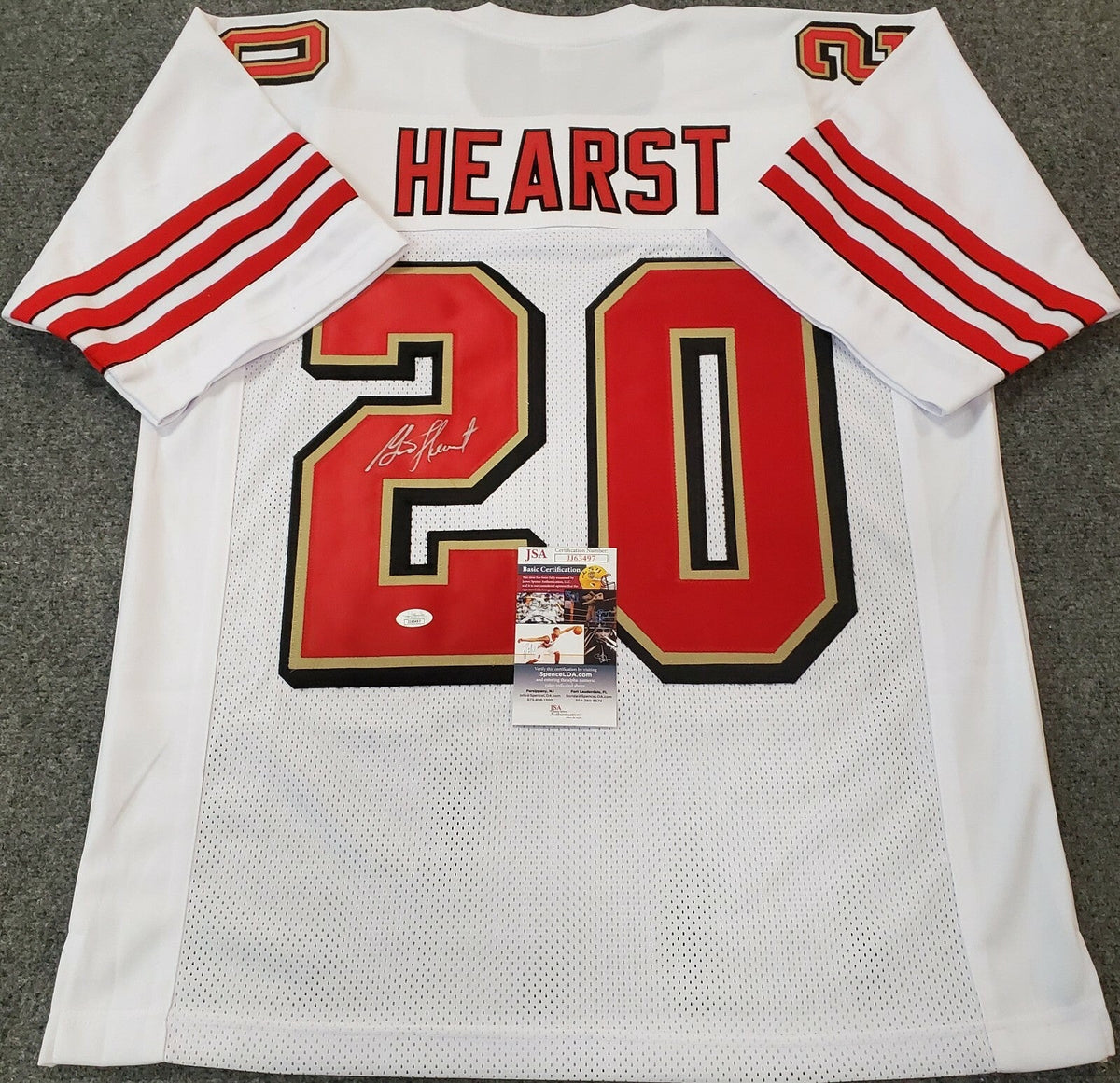 S.F. 49Ers Garrison Hearst Autographed Signed Jersey Jsa Coa