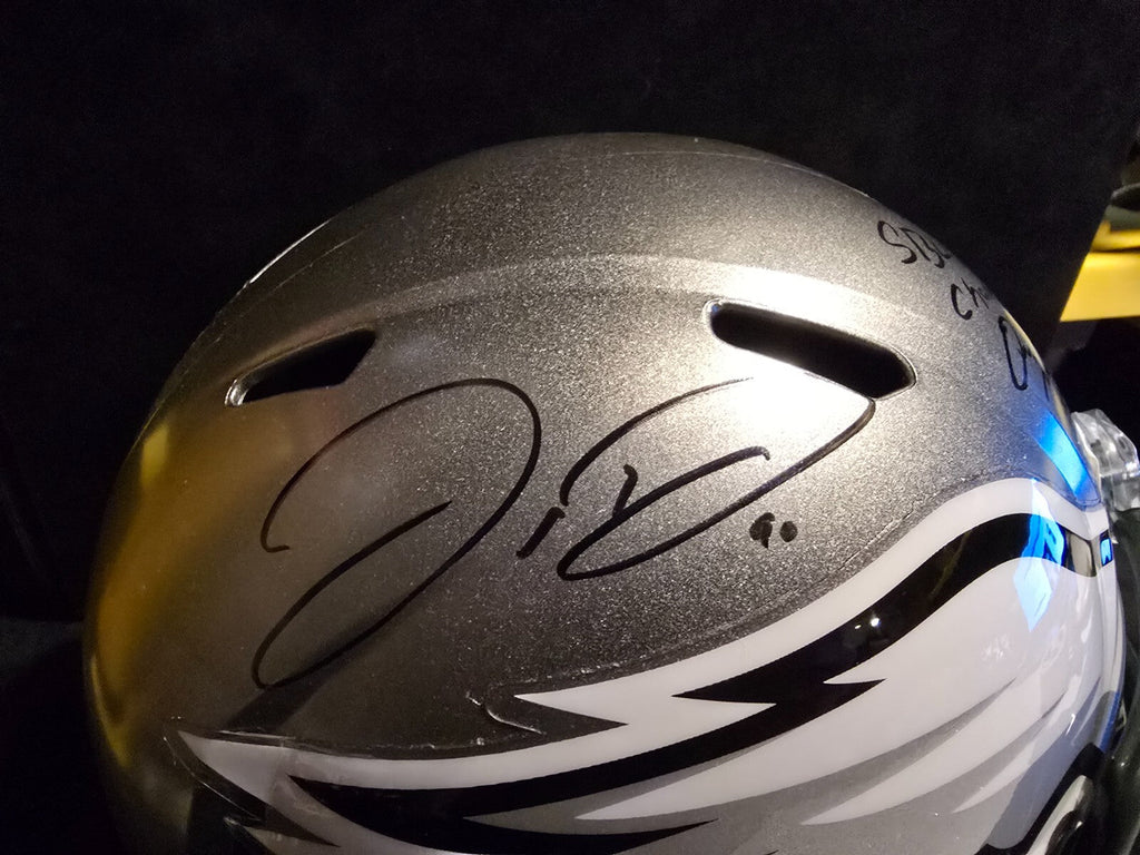 Philadelphia Eagles 3X Signed/2X Inscribed Full Size Flash Replica Helmet Jsa