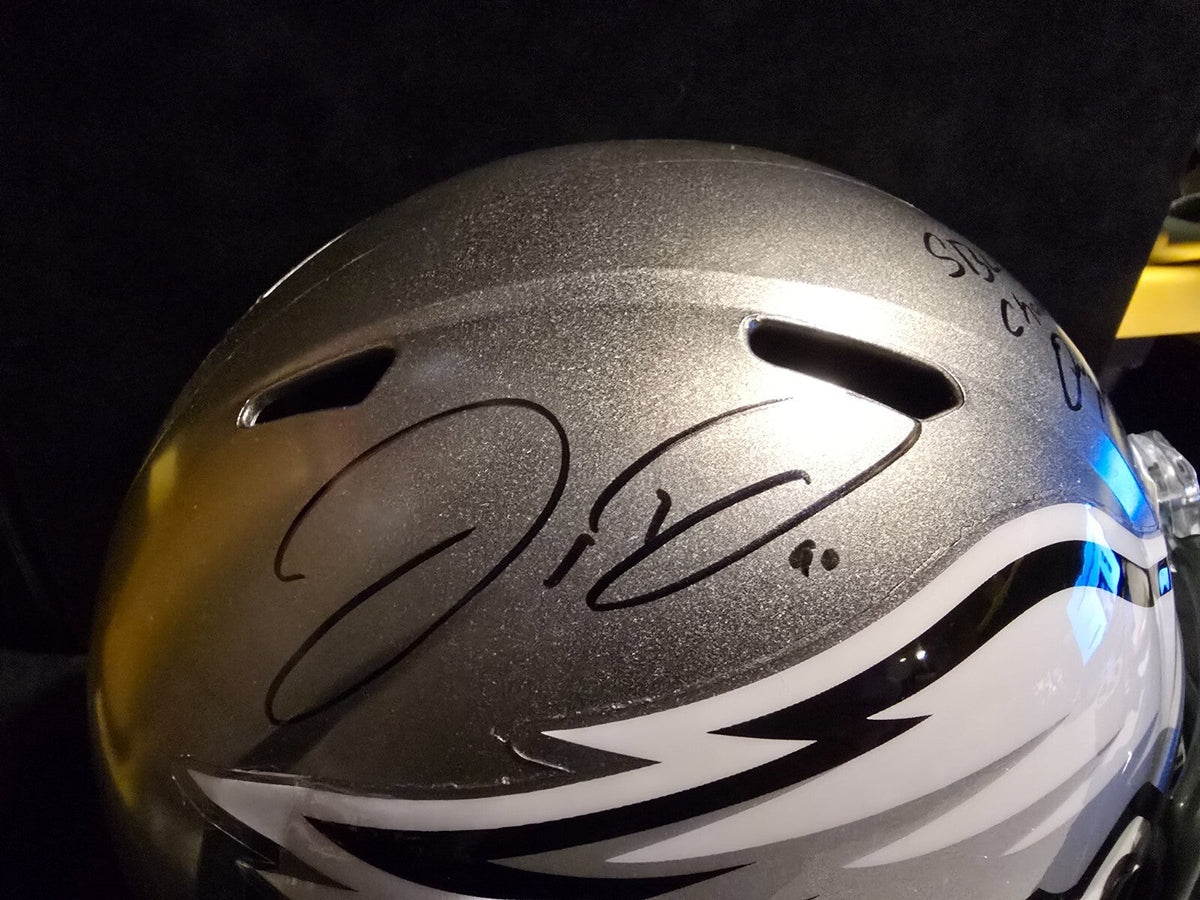 Philadelphia Eagles 3X Signed/2X Inscribed Full Size Flash Replica Helmet Jsa