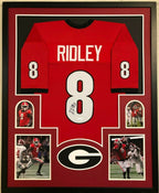 Framed Georgia Bulldogs Riley Ridley Autographed Signed Jersey Jsa Coa