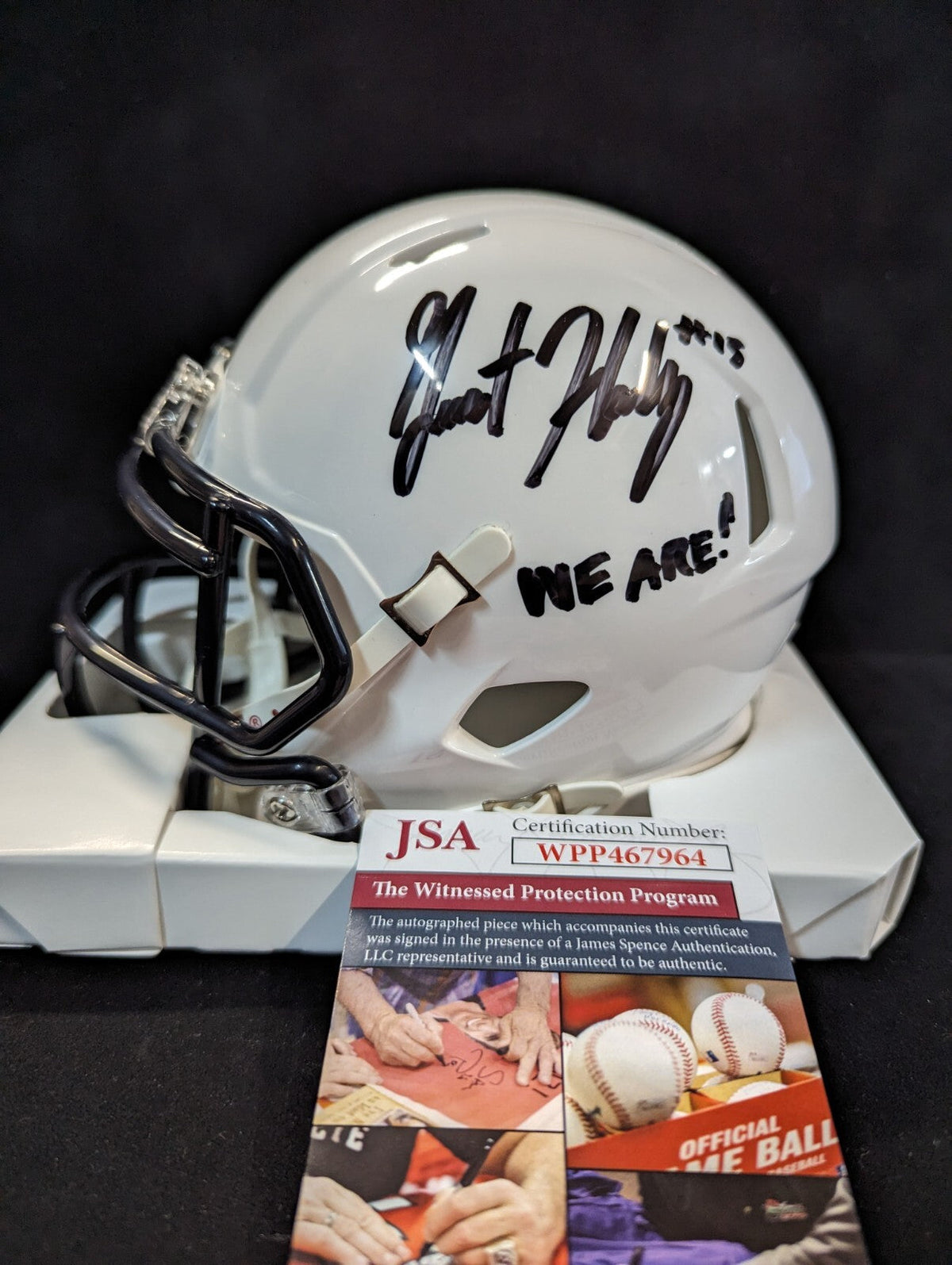 Penn State Autographed Signed Inscribed Grant Haley Speed Mini Helmet Jsa Coa