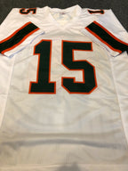 Miami Hurricanes Greg Rousseau Autographed Signed Jersey Jsa  Coa
