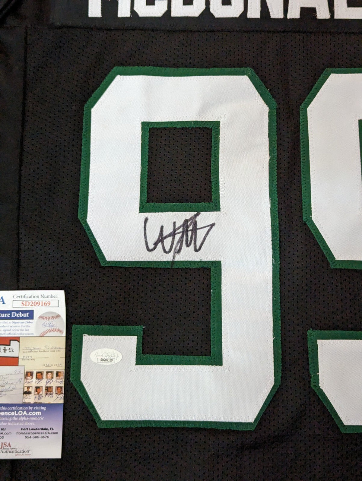 New York Jets Will Mcdonald Iv Autographed Signed Jersey Jsa Coa