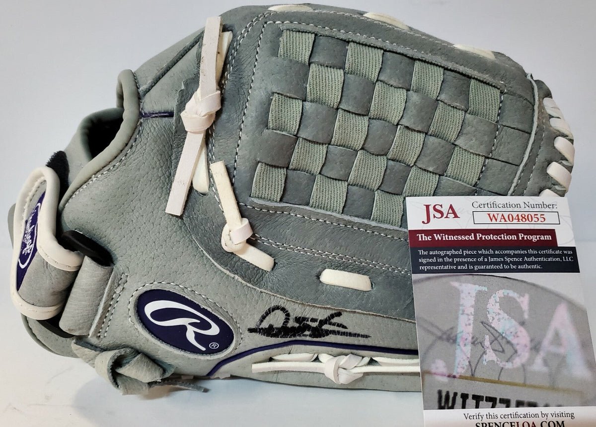 New York Yankees Deivi Garcia Autographed Signed Glove Jsa Coa
