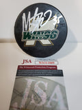 Michigan K-Wings Marty Turco Signed Logo Puck Jsa Coa