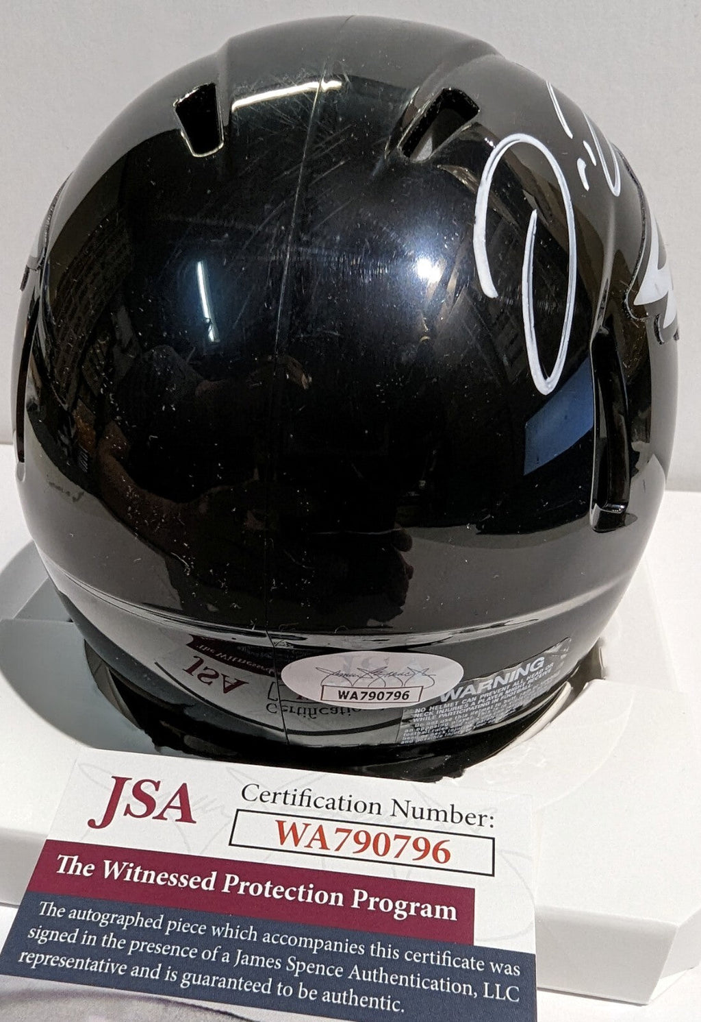 Philadelphia Eagles Jordan Davis Autographed Signed Black Speed Mini Helmet Jsa