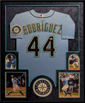 Suede Framed Seattle Mariners Julio Rodriguez Autographed Signed Jersey Beckett