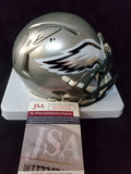 Philadelphia Eagles Jordan Davis Autographed Signed Flash Mini Helmet Jsa Coa