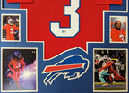 Framed Buffalo Damar Hamlin Autographed Signed Jersey Beckett Holo