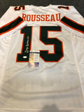 Miami Hurricanes Greg Rousseau Autographed Signed Jersey Jsa  Coa