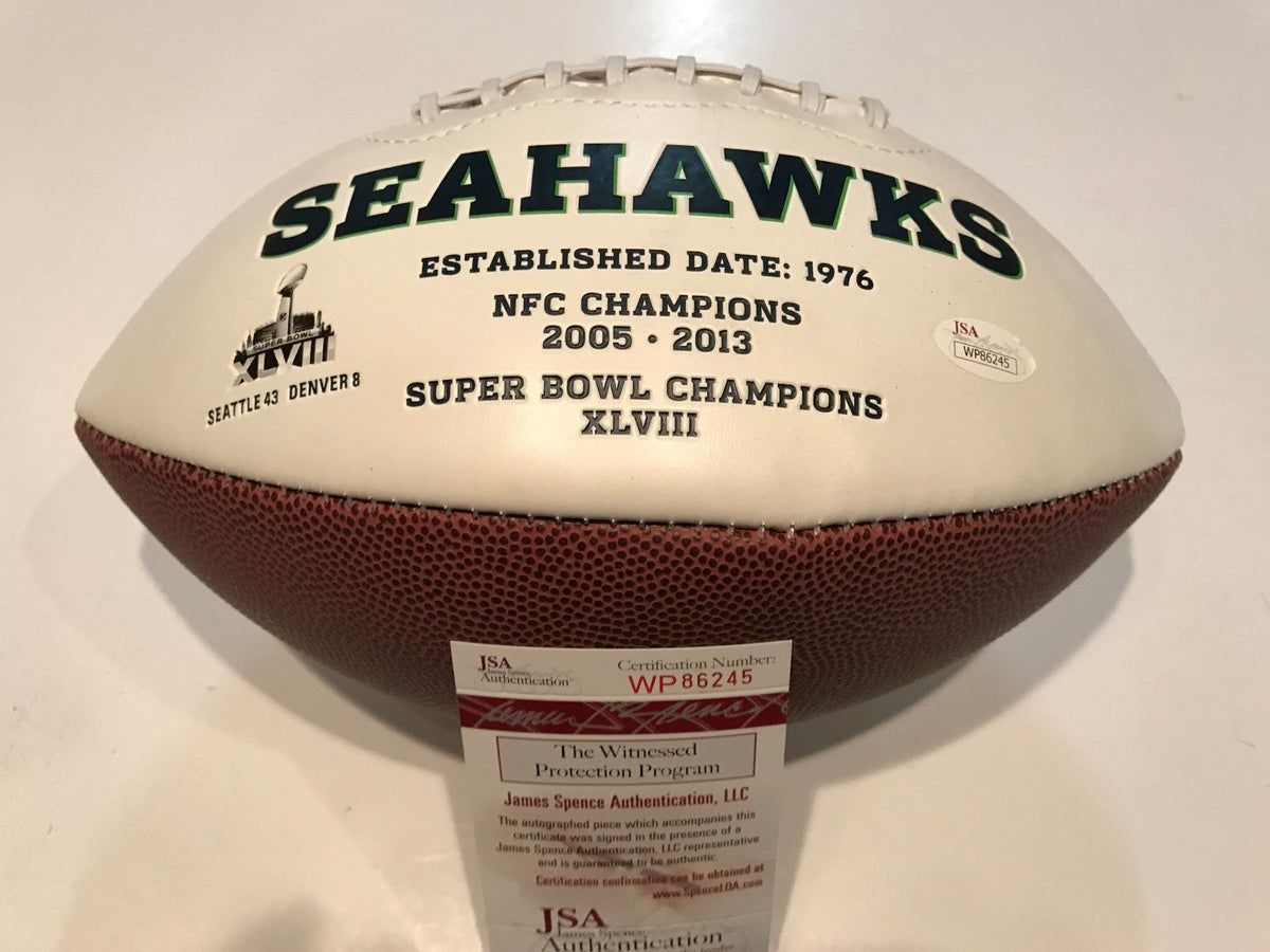 Steve Largent Autographed Signed Inscribe Seattle Seahawks Logo Football Jsa Coa