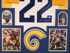 Framed John Cappelletti Autographed Signed Inscribed L.A. Rams Jersey Jsa Coa