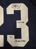 Penn State Nittany Lions Matt Suhey Autographed 2X Inscribed Jersey Beckett Holo