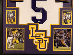Framed Lsu Tigers Derrius Guice Autographed Signed Jersey Psa Coa