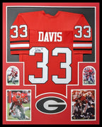 Framed Georgia Bulldogs Terrell Davis Autographed Jersey Jsa