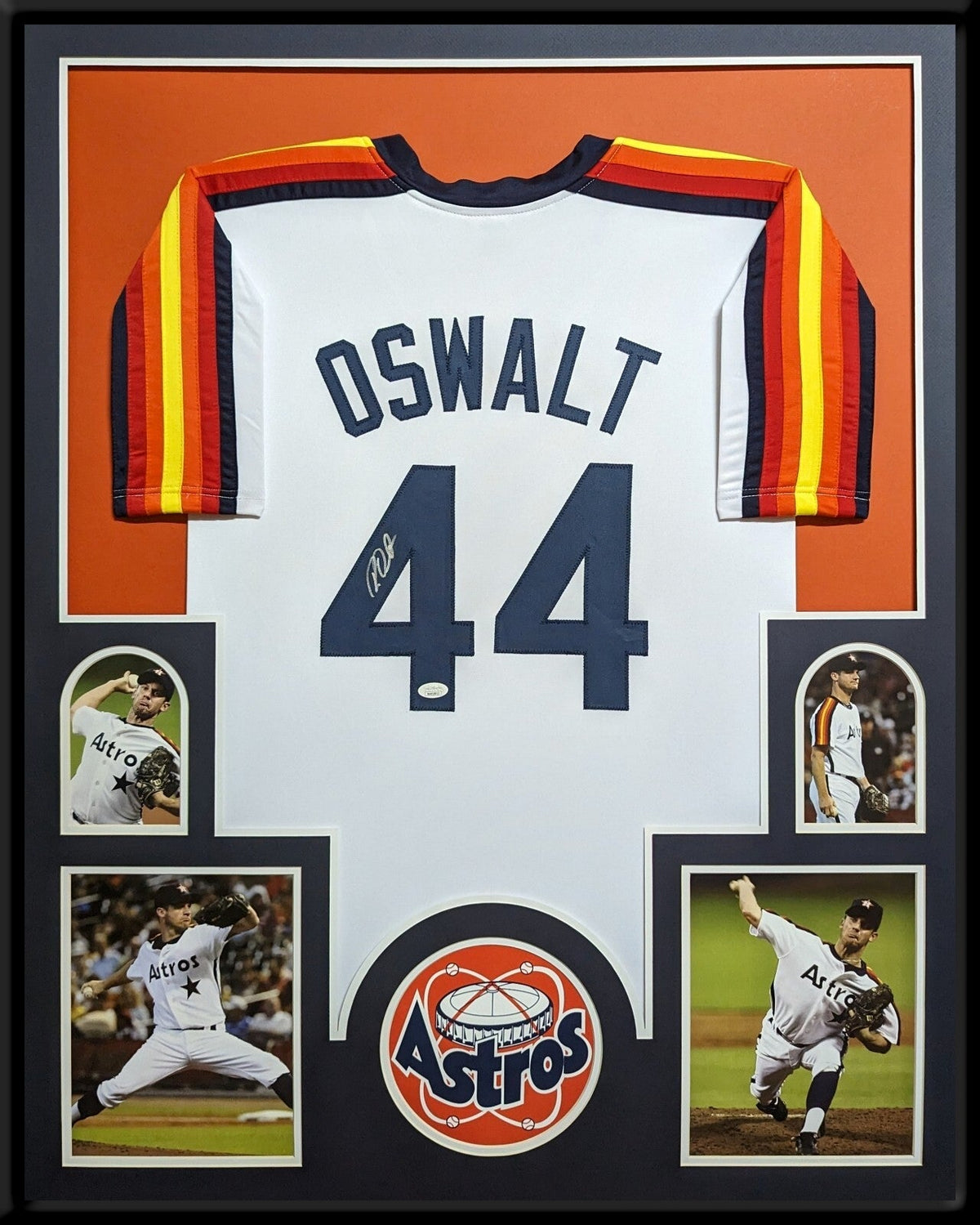 Framed Houston Astros Roy Oswalt Autographed Signed Jersey Jsa Coa