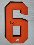 Framed Baker Mayfield Autographed Signed Cleveland Browns Jersey Jsa Coa