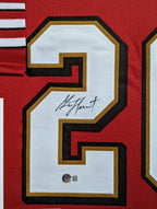 Framed San Francisco 49Ers Garrison Hearst Autograph Signed Jersey Beckett Holo