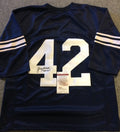 Penn State Lenny Moore Autographed Signed Insc Throwback Jersey Jsa Coa