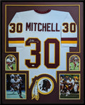 Framed Washington Brian Mitchell Autographed Signed Jersey Jsa Coa