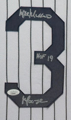 Framed New York Yankees Mike Mussina Autographed Signed Jersey Jsa Coa