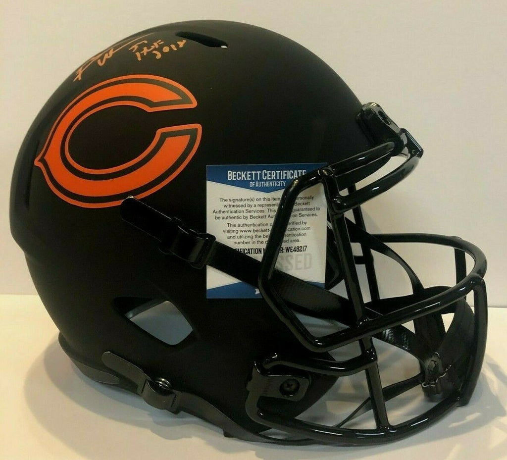 Brian Urlacher Signed Inscribed Bears Full Size Eclipse Replica Helmet Bas Coa