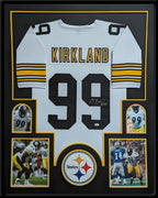 Framed Pittsburgh Steelers Levon Kirkland Autographed Signed Jersey Jsa Coa