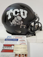 Tcu Horned Frogs Tre'von Moehrig Autographed Speed Mini Helmet Jsa Coa