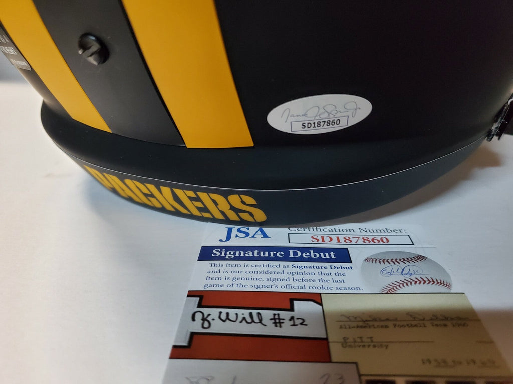 Green Bay Packers Eric Stokes Signed Insc Full Size Eclipse Replica Helmet Jsa