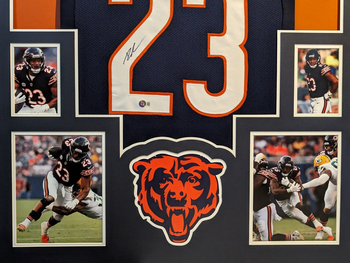 Framed Chicago Bears Roschon Johnson Autographed Signed Jersey Beckett Holo