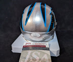 Carolina Panthers Brian Burns Signed  Speed Mini Helmet Jsa Coa