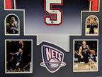 Framed New Jersey Nets Jason Kidd Autographed Signed Jersey Beckett Holo