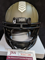 Minnesota Vikings Daunte Culpepper Autographed Signed Salute Mini Helmet Jsa Coa