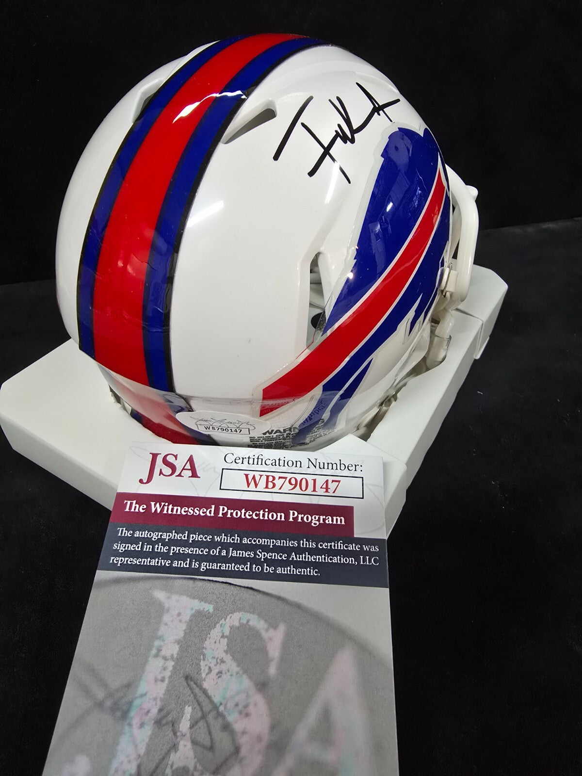 Buffalo Bills Frank Gore Signed Speed Mini Helmet Jsa Coa