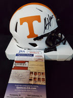 Tennessee Volunteers Hendon Hooker Autographed Signed Lunar Mini Helmet Jsa Coa