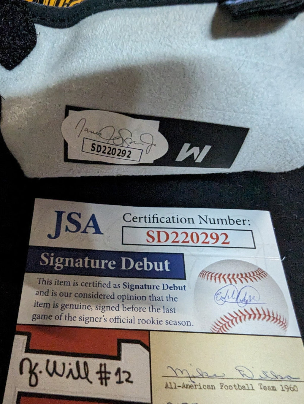 Pittsburgh Steelers Joey Porter Jr Signed Glove Jsa Coa