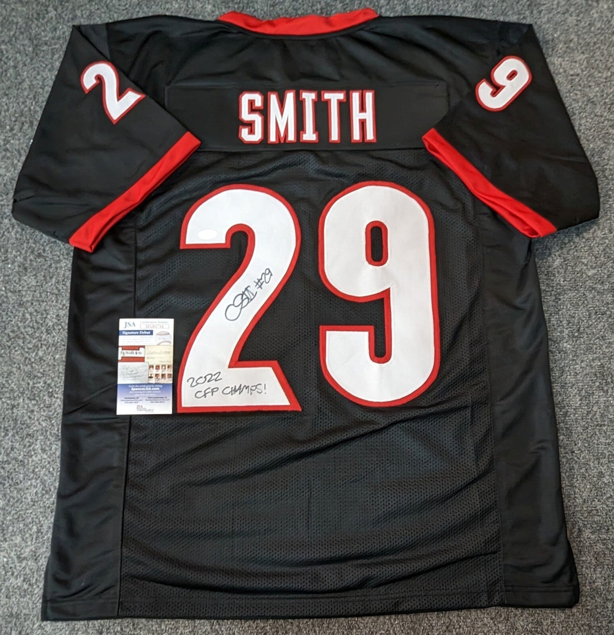 Georgia Bulldogs Christopher Smith Autographed Signed Inscribed Jersey Jsa Coa
