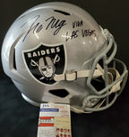 Las Vegas Raiders Tre'von Moehrig Autographed Inscribed Full Size Helmet Jsa Coa