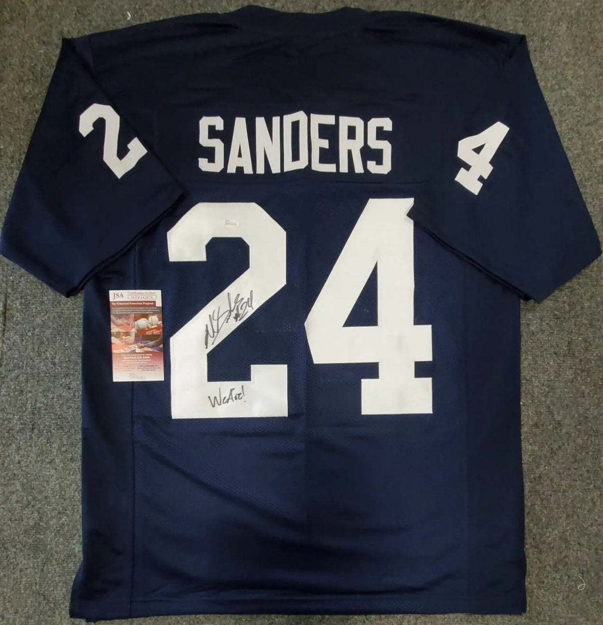 Penn State Miles Sanders Autographed Signed Inscribed Jersey Jsa Coa