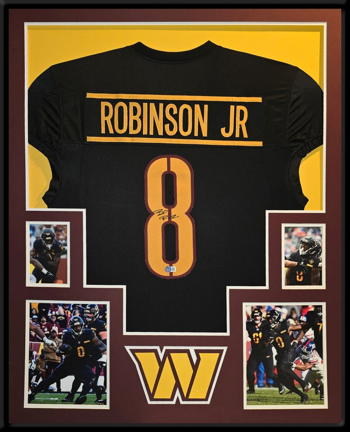 Framed Washington Commanders Brian Robinson Jr Autographed Signed Jersey Beckett