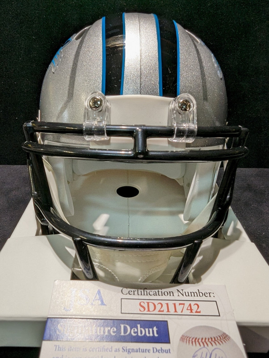 Carolina Panthers Jonathan Mingo Signed  Speed Mini Helmet Jsa Coa