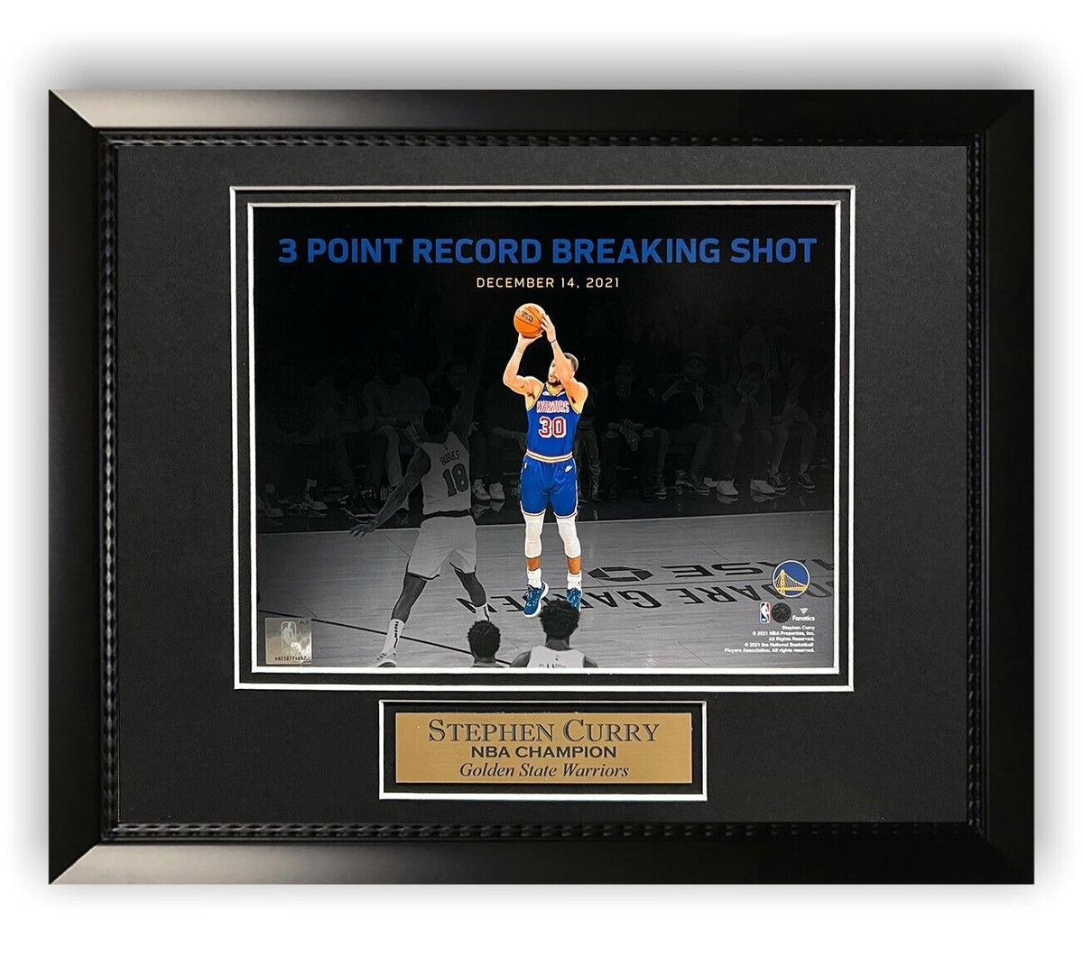 Stephen Curry Unsigned Photo Framed to 11x14