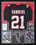 Framed Atlanta Falcons Deion Sanders Autographed Jersey Beckett Holo