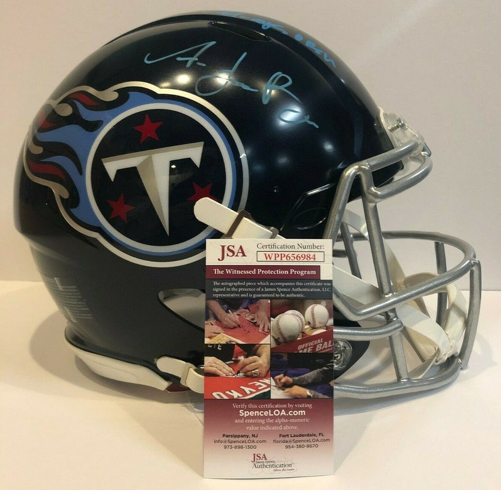 Aj Brown Rare Full Name Signed Inscr Titans Speed Authentic F/S Helmet Jsa Coa