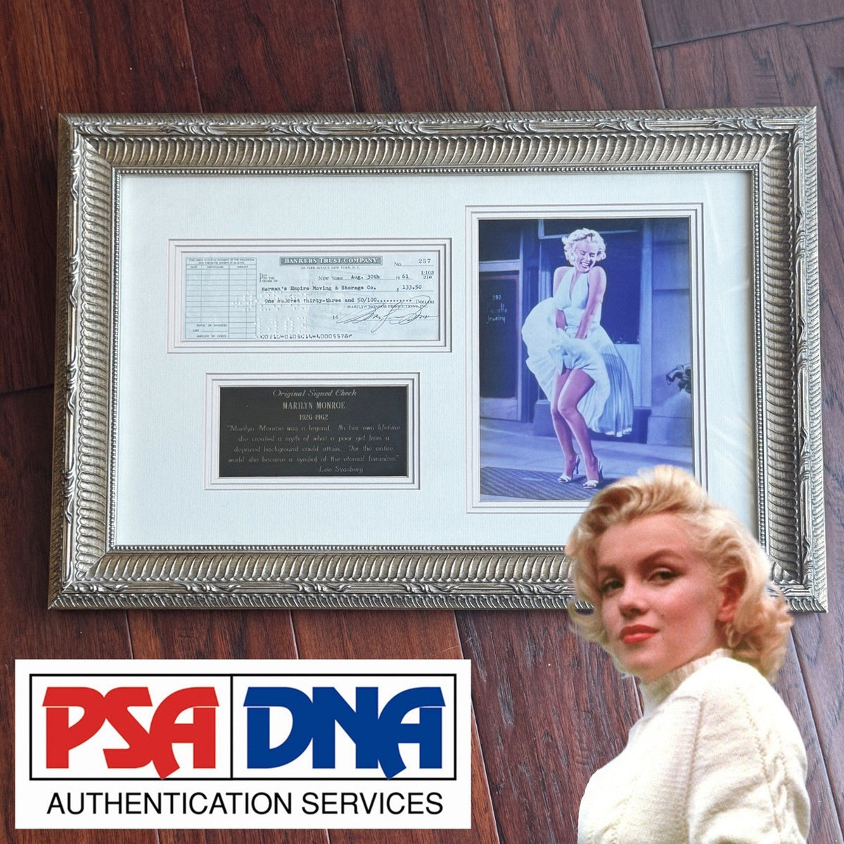 MARILYN MONROE * PSA * Autograph MONROE PRODUCTIONS CHECK Signed * 1961