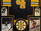 Suede Framed Boston Bruins Bobby Orr Autographed Signed Jersey Gnr Coa